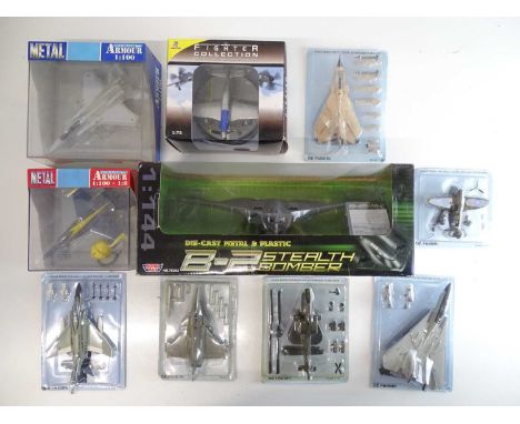 A mixed selection of boxed military aircraft in various scale by various manufacturers - VG in G boxes (10)