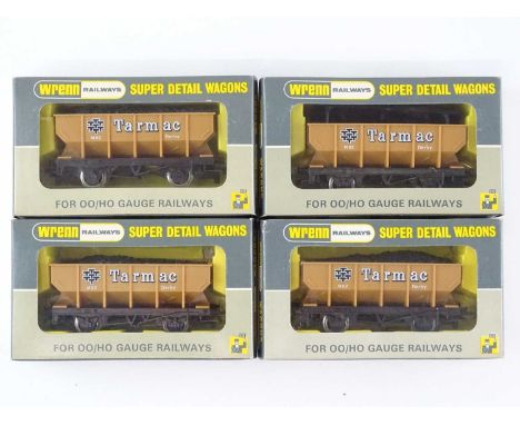 A group of WRENN W5056 Tarmac Hopper Wagons - VG in G/VG boxes (4)