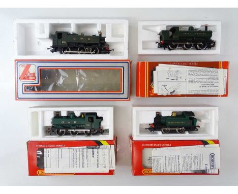 A group of GWR steam tank locomotives by HORNBY and LIMA - G/VG in G boxes (4)