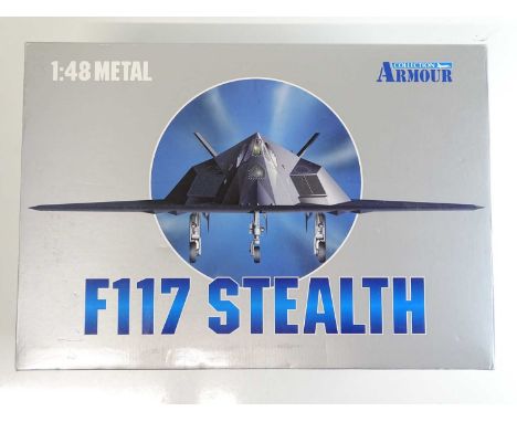 An ARMOUR COLLECTION F117 Stealth Fighter diecast plan model in 1:48 scale - VG in G box