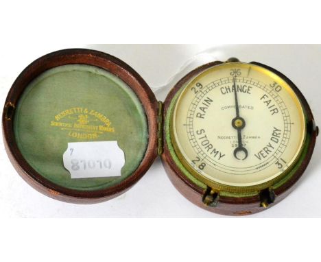 A Negretti and Zambra pocket barometer 