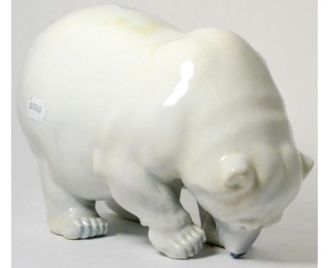 A large Royal Copenhagen model of a polar bear In good condition