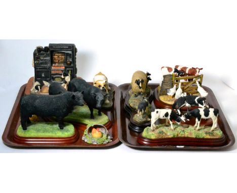 Border Fine Arts Studio and other models including: 'Galloway Bull', model No. A2692, 'Aberdeen Angus Cow and Calf', model No