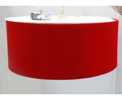 LARGE RED CIRCULAR CEILING LIGHT 61cm diameter (From Simon's Flat)