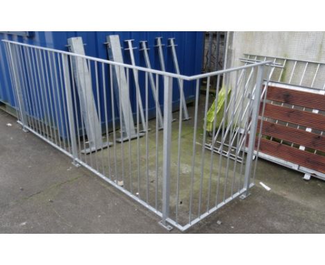 METAL RAILING SECTIONSwith fitments, the largest section 110cm high x 303cm wideNote: from outside Simon's flat.