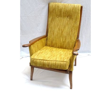 VINTAGE FIRESIDE ARMCHAIR with padded back and seat (From Veronika's Flat)