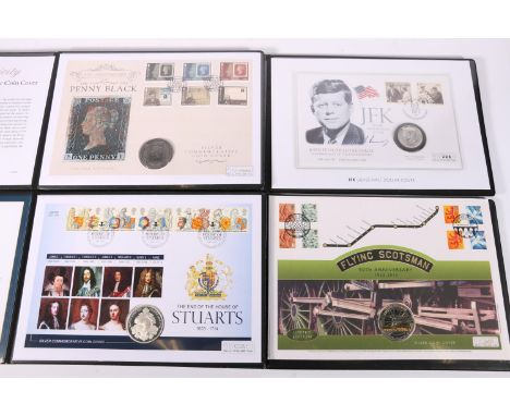 Westminster Mint numismatic philatelic coin first day covers including UNITED KINGDOM silver proof five pound 2014 The End of