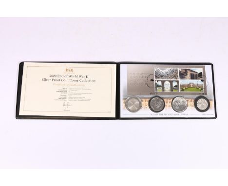 Harrington &amp; Byrne "2020 End of World War II Silver Proof Coin Cover Collection" comprising UNITED KINGDOM silver proof f
