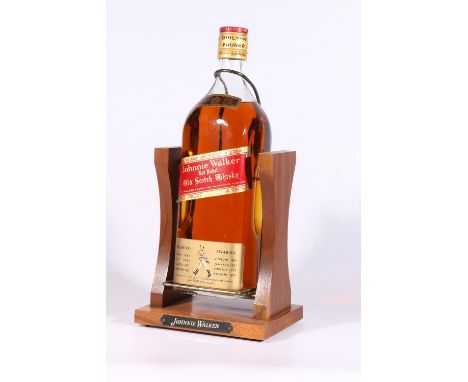 JOHNNIE WALKER Red Label blended old Scotch whisky, a 4 pints size bottle on swinging stand with "built-in pourer", 70 proof 