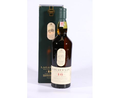LAGAVULIN 16 year old Islay single malt Scotch whisky bottled by White Horse Distillers Glasgow, 1litre 43%vol, boxed 