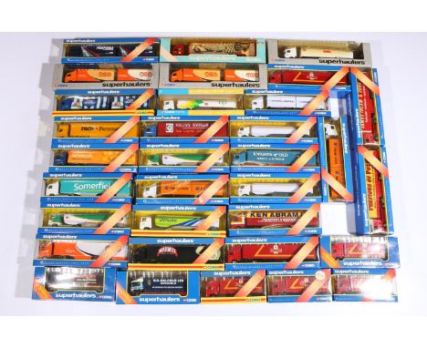 33 Corgi Superhaulers 1:64 scale diecast model vehicles including TY87006 Pickfords, 59517 TNT, 59544 Biffa, TY86801 Ducati, 