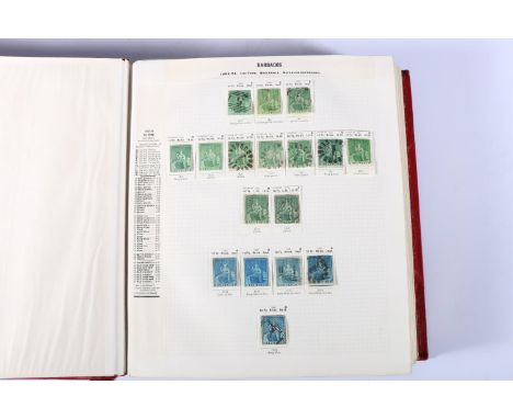 An academic philatelist's meticulously collected and ordered Barbados and Montserrat stamp collection contained in a Stanley 