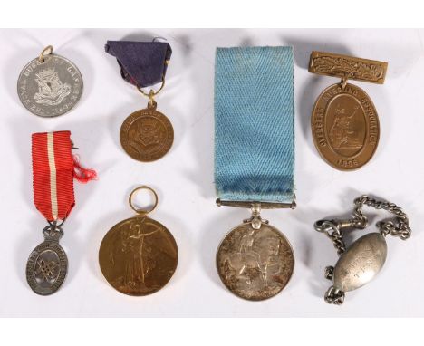 Medals of Staff Nurse R G Burnett of the Territorial Force Nursing Staff including WWI war medal and victory medal [S/NURSE R