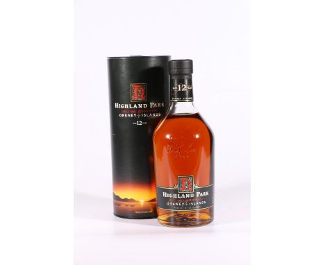 HIGHLAND PARK 12 year old single malt Scotch whisky, old style dumpy bottling, 1litre 43% abv., boxed 