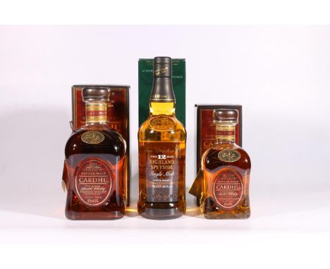 BEN BRACKEN 12 year old Highland single malt Scotch whisky 70cl 40% abv., boxed, CARDHU 12 year old Highland single malt Scot