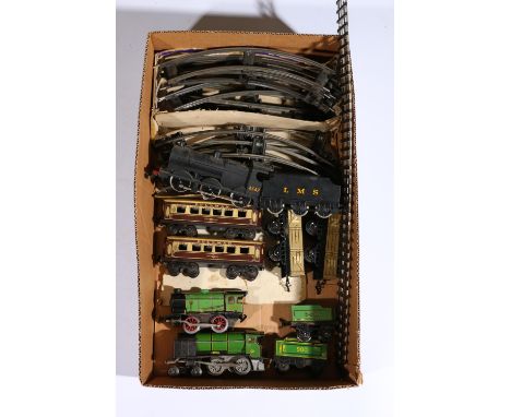 Lima O gauge 0-6-0 tender locomotive 4547 LMS black and Hornby O gauge tinplate clockwork 4-4-0 Eton tender locomotive 900 gr