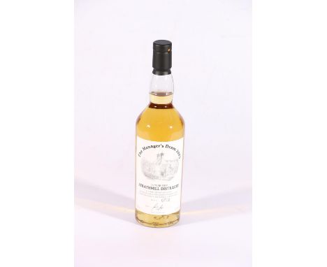 STRATHMILL 15 year old single malt Scotch whisky, bottled in December 2003&nbsp;by Diageo for The Manager's Dram range for th