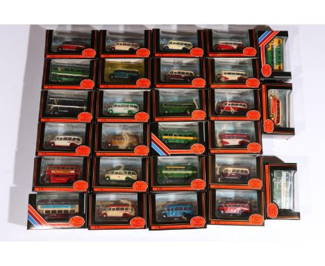 27 Gilbow Exclusive First Editions EFE 1/76 scale diecast model vehicles including 20106 Premier Travel, 20107 Premier Watfor