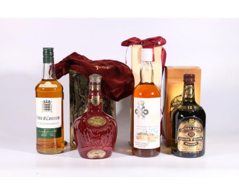 Four bottles of blended Scotch whisky including CHIVAS Royal Salute 21 year old in ruby decanter 75cl 40% boxed, CHIVAS Jubil