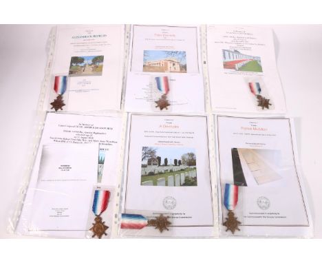 WWI 1914 Mons star medal to 888 and 265090 Private Alexander B Hepburn of the 1st/6th Battalion Gordon Highlanders, KIA 23rd 