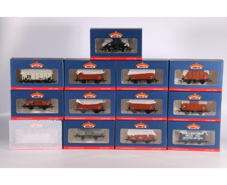 Thirteen Bachmann Branch-Line OO model railways rolling stock wagons including 38072 12t Southern vent van Express Dairy Comp