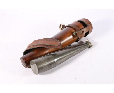 Victorian fox hunting saddle flask, the white metal flask stamped for maker James Dixon and Sons of Sheffield, the nesting cu