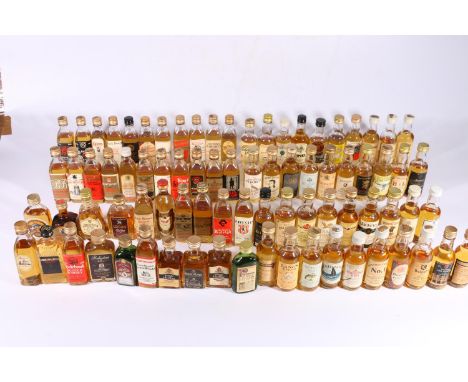 81 blended whisky miniatures including OLD SCOTIA, ROCHAMBEAU, THE NATIONAL CHOICE, BELL'S ISLANDER, RANGERS, OLD TROON, EIGH