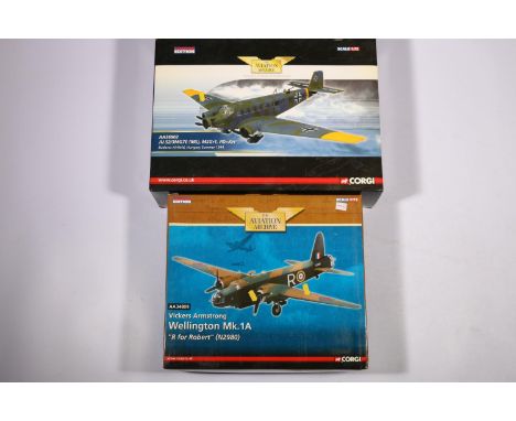 Corgi The Aviation Archive 1:72 scale limited edition diecast aircraft models including AA34809 Vickers Armstrong Wellington 