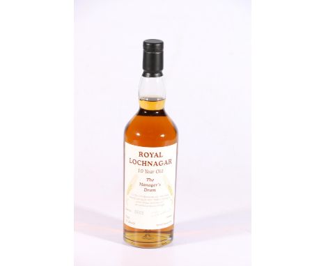 ROYAL LOCHNAGAR 10 year old single malt Scotch whisky, bottled in January 2006 by Diageo for The Manager's Dram range, bottle