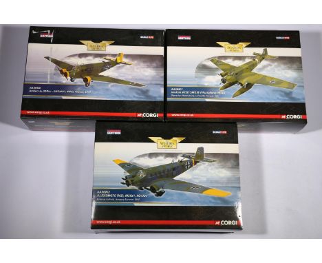 Corgi The Aviation Archive 1:72 scale limited edition diecast aircraft models including A36902 JU52.3MG7E (MS), MSGr1, PD+KH 