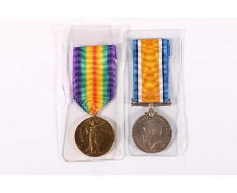 WWI medal pair of 64118 Private William McBain of the 27th Field Amb Royal Army Medical Corps, born in Portsoy Banff, lived C