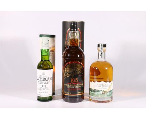GLENFARCLAS 105 Cask Strength single malt Scotch whisky, 1litre 43% abv. boxed, ISLAY STORM Islay single malt Scotch whisky b