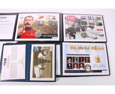 Westminster Mint numismatic philatelic coin first day covers including BAILIWICK OF JERSEY silver proof five pound £5 2014 Th