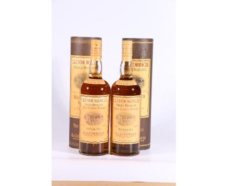 Two bottles of Glenmorangie 10 year old Highland single malt Scotch whisky, 1litre, 43% abv., both boxed, (2) 