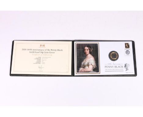 Harrington &amp; Byrne "2020 180th Anniversary of the Penny Black Gold Proof 50p Coin Cover" comprising GIBRALTAR Elizabeth I