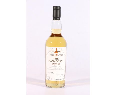 GLENLOSSIE 12 year old single malt Scotch whisky, bottled in November 2004 by Diageo for The Manager's Dram range for the yea