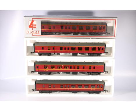 4 Lima O gauge model railways LMS coaches, (4) 