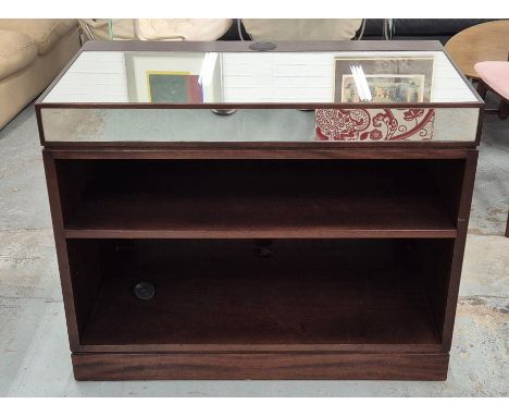 ATTRIBUTED TO CARREW JONES MEDIA CONSOLE, mirrored finish, 90cm x 47 x 70.5 approx.
