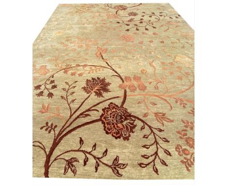 FINE CONTEMPORARY SILK AND WOOL CARPET, 320cm x 240cm.