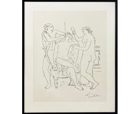PABLO PICASSO, 'La toilette de Venus', lithograph, 55cm x 40cm, signed in the stone, framed.