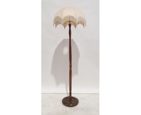 20th century standard lamp and shade