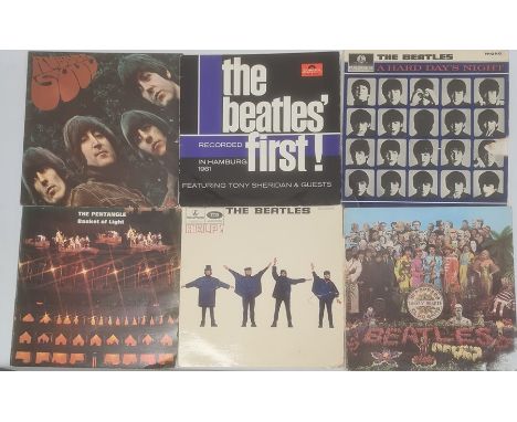 Assorted records to include; The Beatles 'Rubber Soul' (mono) 'Help!' (mono) 'First!' 'With the Beatles' 'Beatles for sale' (