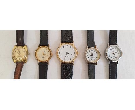 Lady's Tissot gilt metal strap watch, a lady's Lorus gilt metal strap watch and various other wristwatches