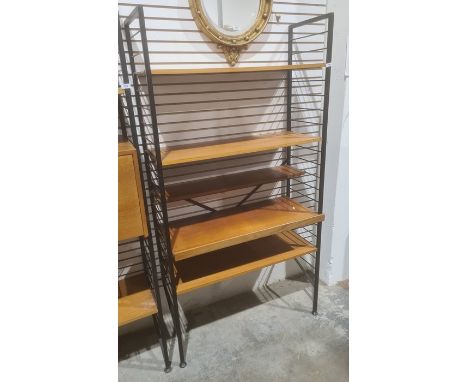 Ladderax unit consisting of pair of uprights and assorted shelvesCondition ReportHeight approx 70"Width approx 36"Depth appro