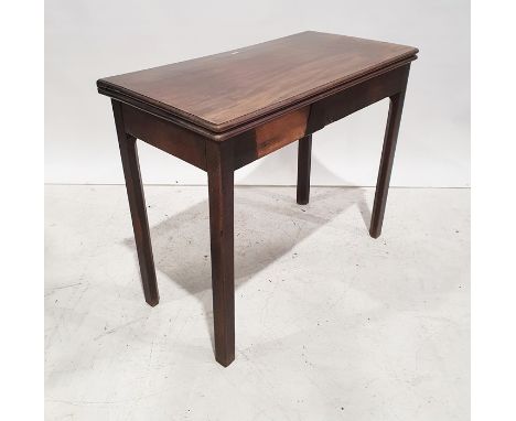 19th century mahogany rectangular topped folding card table