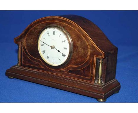 EDWARDIAN MAHOGANY MANTEL CLOCK 