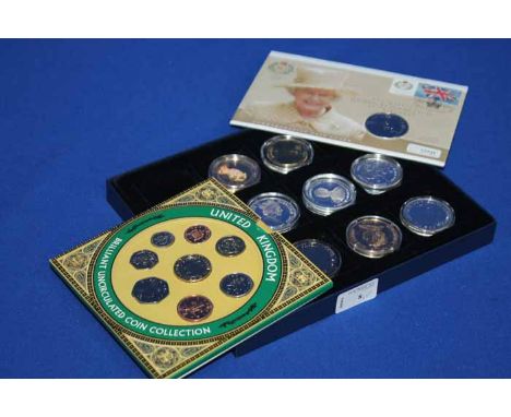 ROYAL COMMEMORATIVE PROOF COINS
including five pounds silver coins, etc, all contained within capsules, incomplete; together 