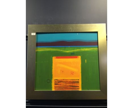 GICLEE COLOUR PRINT AFTER SIMON LAURIE of 'Yellow Patch', numbered 2/50, with Certificate of Authenticity, framed, 70.5cm x 7