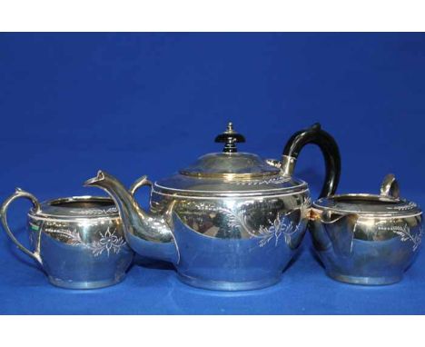 LARGE LOT OF SILVER PLATED AND OTHER WHITE METAL WARES
including a three piece silver plated tea service, flatware, etc 