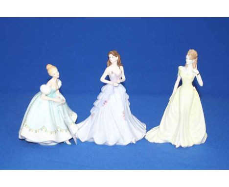 ROYAL DOULTON FIGURE OF 'FIRST DANCE'
together with four Coalport figures of 'Happy Anniversary', 'Susan', 'Sarah' and 'Emma'